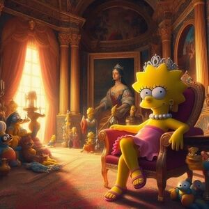Lisa Simpson Princess Art Print
